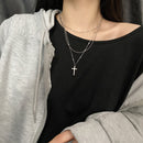 Cross stainless steel necklace 41cm