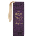 Strength and Dignity Prov. 31:25 Bookmark Faux Leather Purple