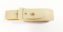 Cross bracelet cream leather