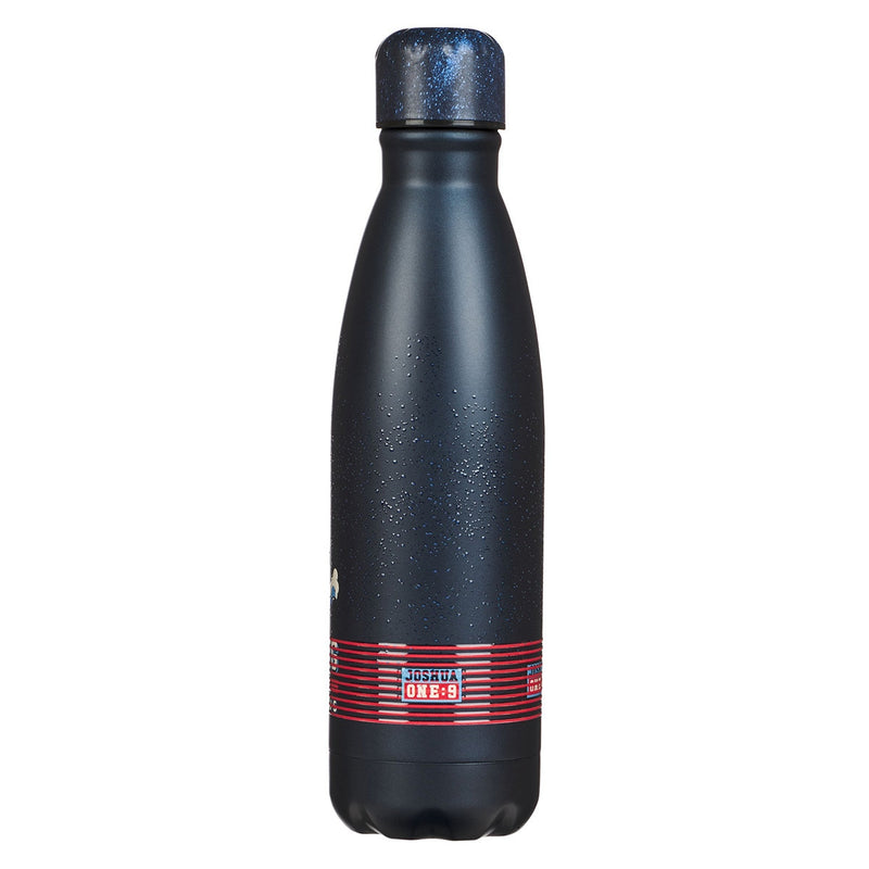 Water Bottle SS Navy Strong and Courageous Josh. 1:9