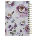 Strength & Dignity Prov. 31:25 Journal Spiral Purple Floral