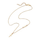 Cross stainless steel necklace 40cm gold-colored