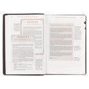 NLT The Spiritual Growth Bible Full-grain Leather Mahogany