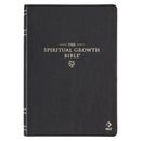 NLT The Spiritual Growth Bible Full-grain Leather Black