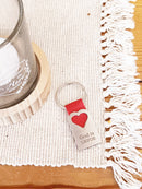 God is liefde sleutelhanger Metaal