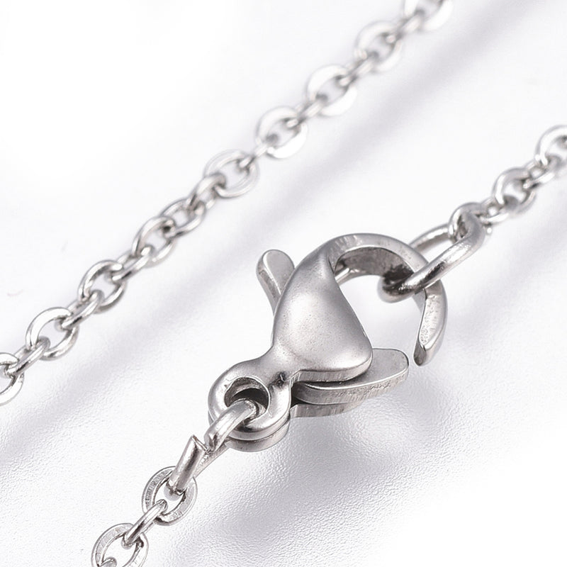 Cross stainless steel necklace 45cm