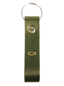 Ichthus fish keyring Fauxleather