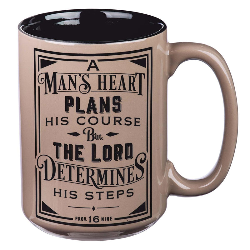 A man's heart plans his course