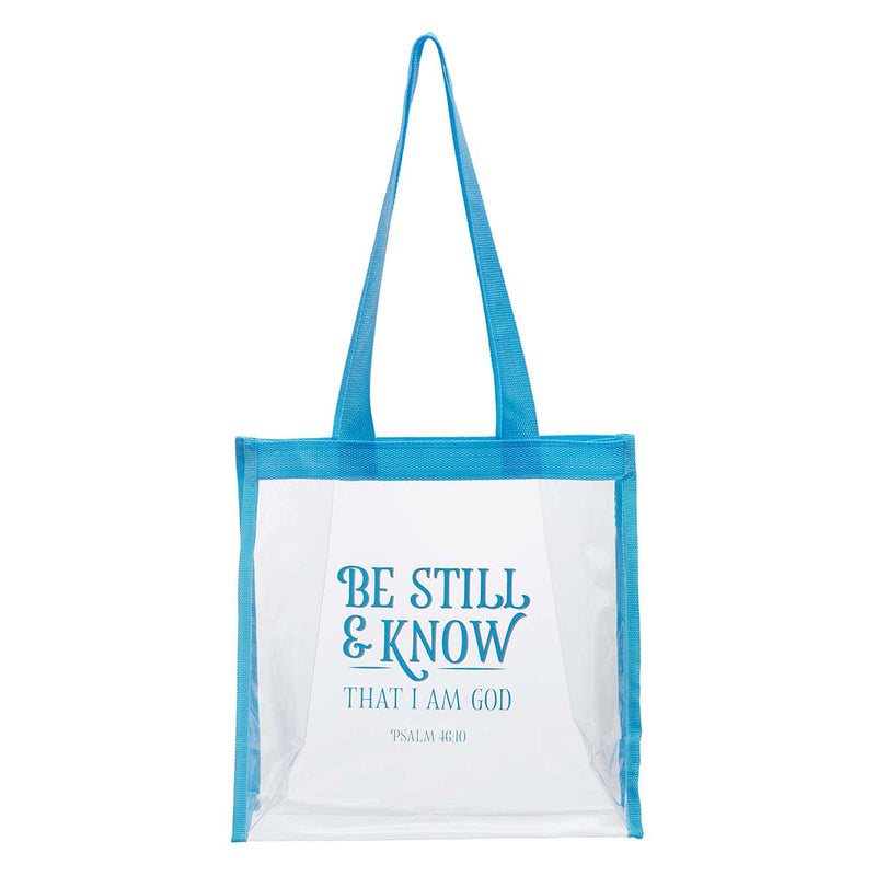 Be Still & Know Clear Tote Bag - Psalm 4