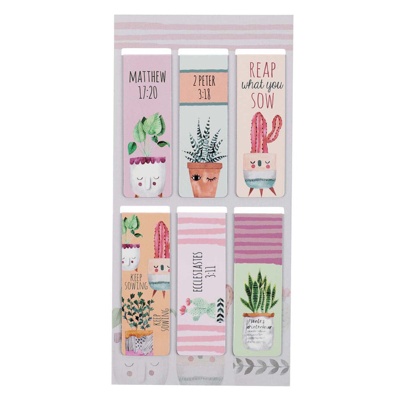 Succulent Garden Magnetic Bookmark Set