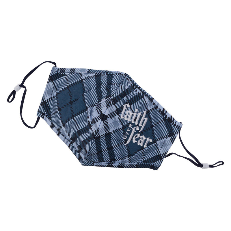 Faith Over Fear Reusable Gray Plaid 