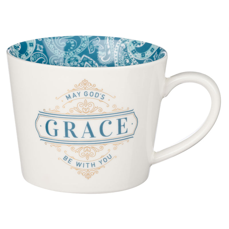 God's Grace Teal Paisley