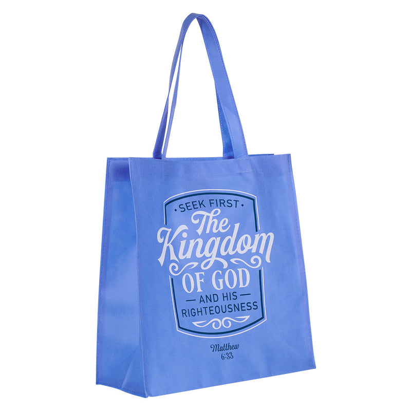 The Kingdom of God Blue Shopping Tote Ba