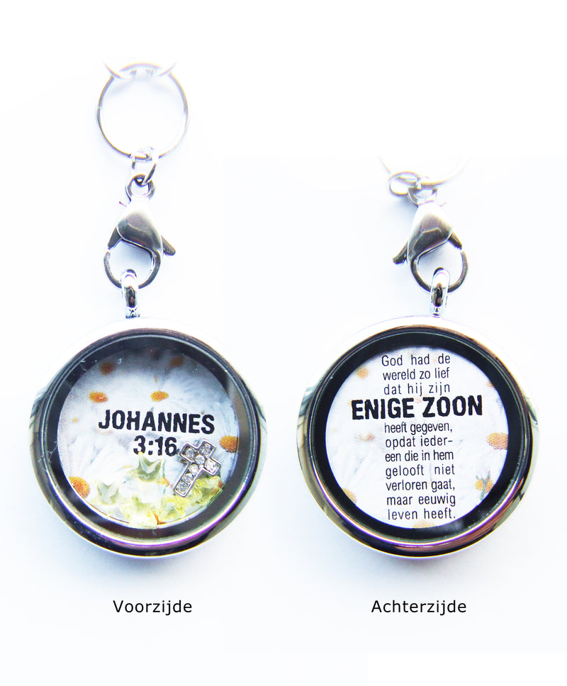 Floating locket Johannes 3:16