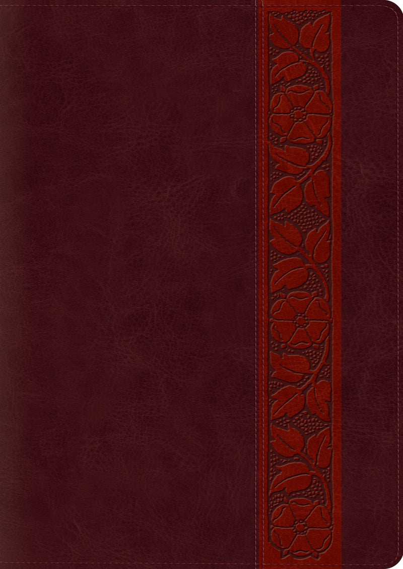 ESV Study Bible/Large Print-Mahogany Trellis Design TruTone