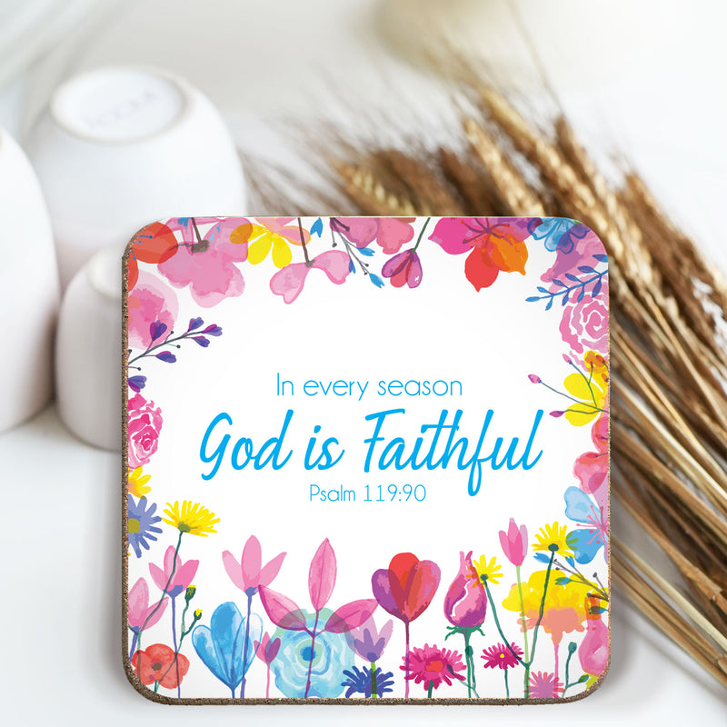 God is faithful coaster