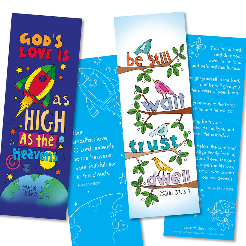 10 Images the Psalm Colouring Bookmarks