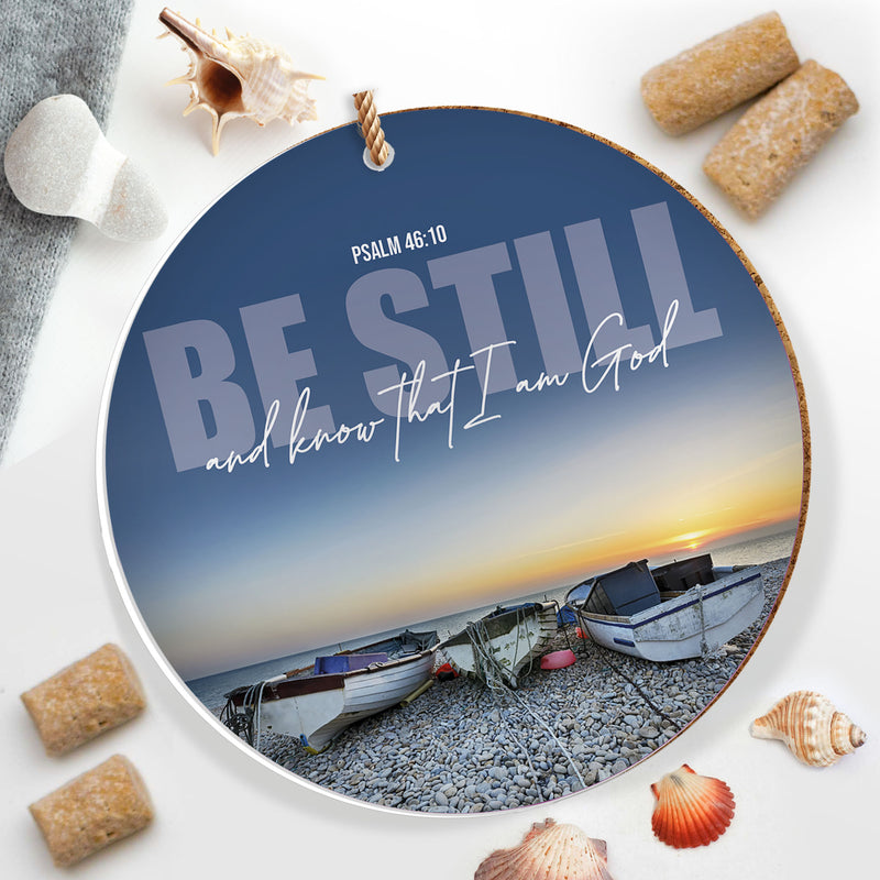 Be Still ceramic hanging decoration