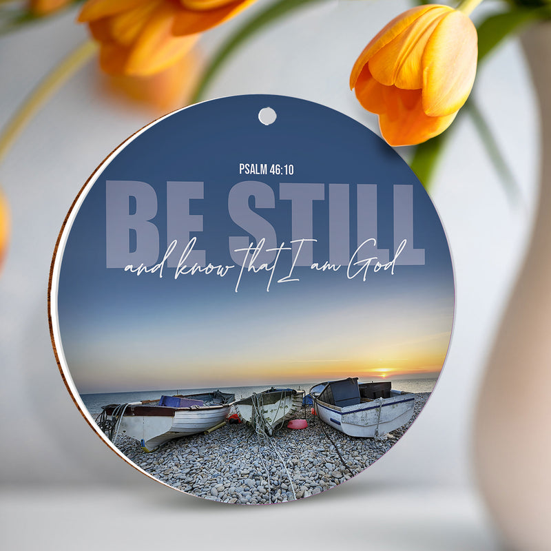 Be Still ceramic hanging decoration