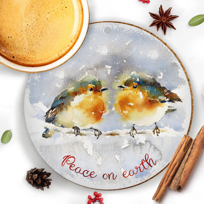 Robins ceramic decoration