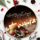 Kerstkaars keramische decoratie