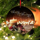 Kerstkaars keramische decoratie