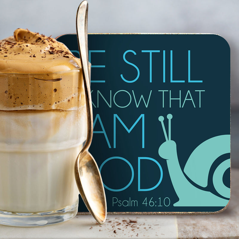 Be Still (snail) coaster