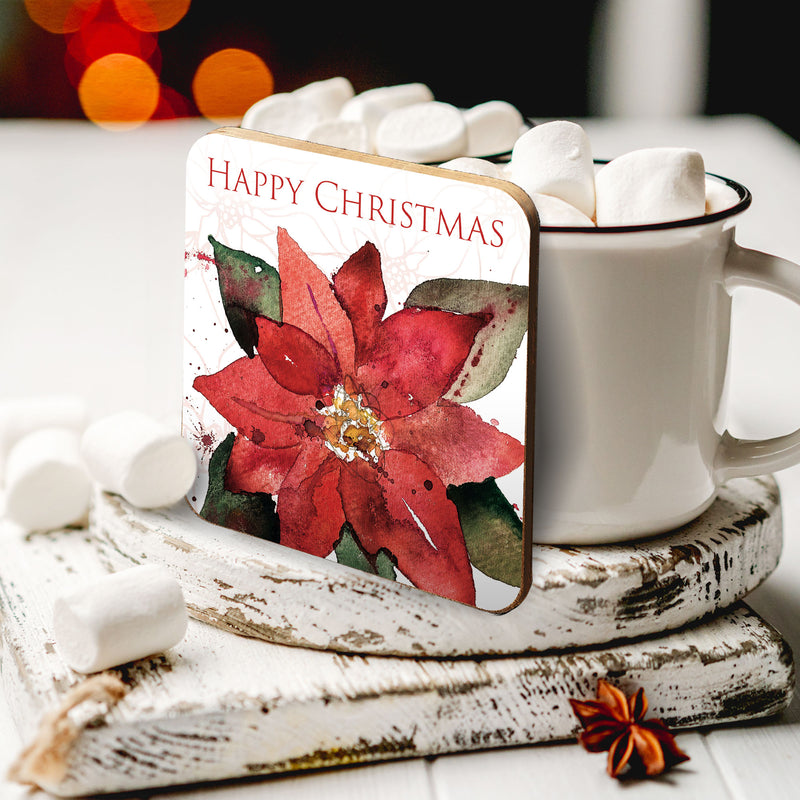 Poinsettia coaster