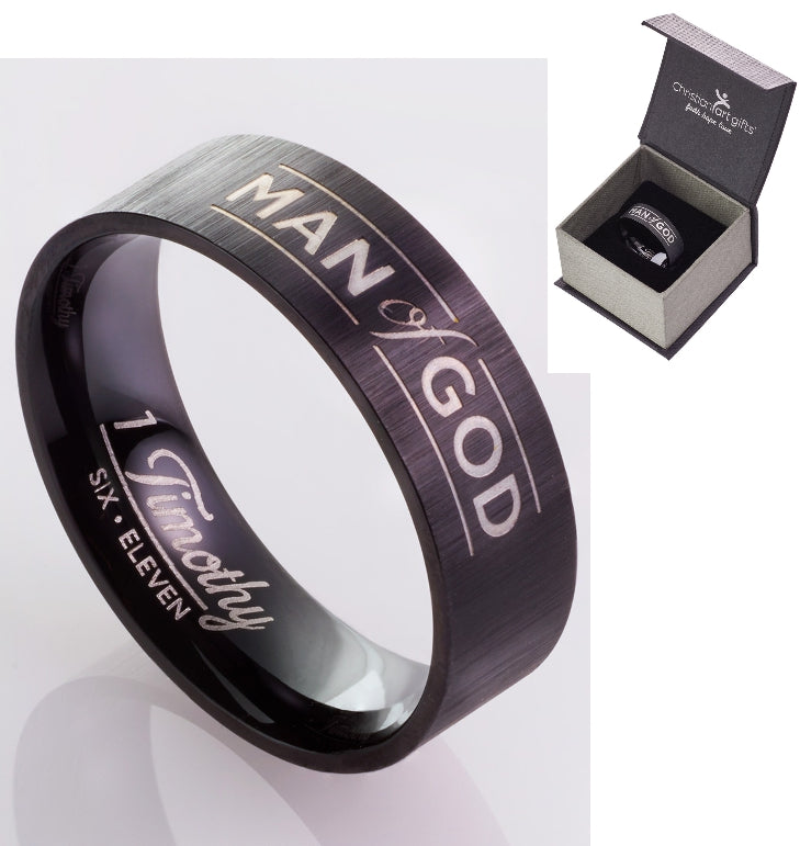 Man of God - Black - Size 12 (22 mm)