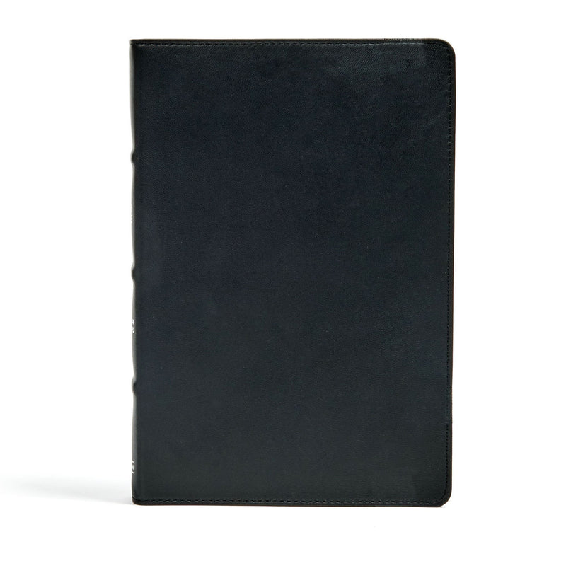 CSB Large Print Ultrathin Reference Bible-Black Premium Leather Indexed