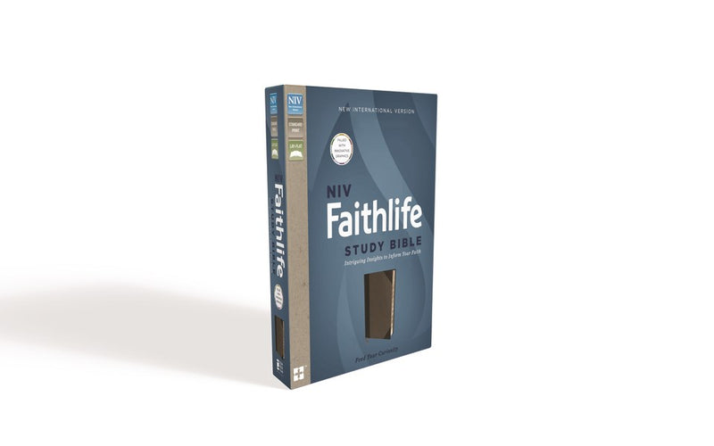 NIV Faithlife Study Bible-Gray/Black Leathersoft Indexed