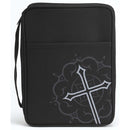 Black nylon with silkscreened grey cross