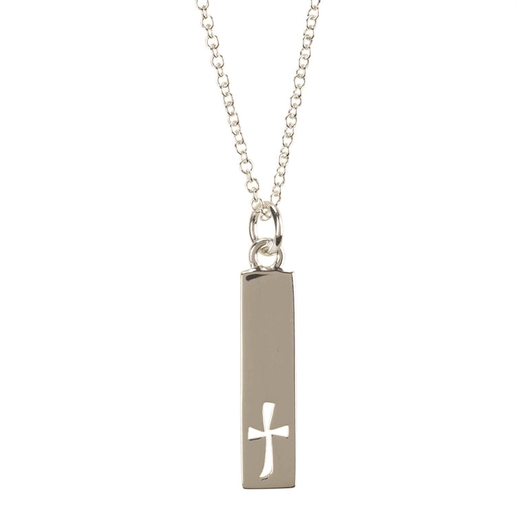 Bar with cross - pendant 5 x 21 mm