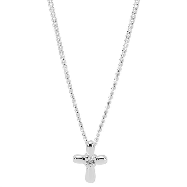 Mini petal cubic zirconia cross