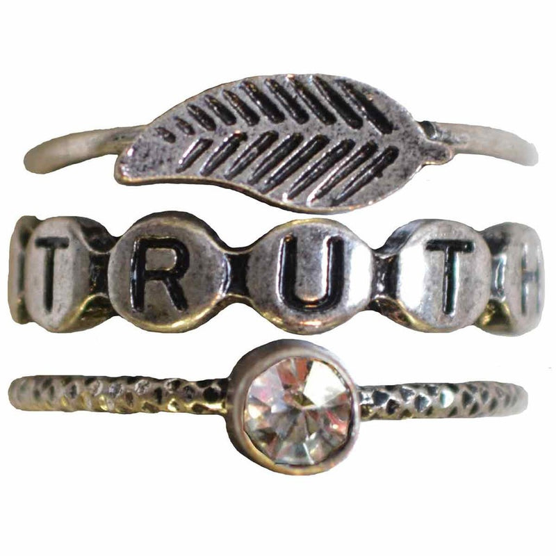 Truth - Set of 3 rings - Size 7