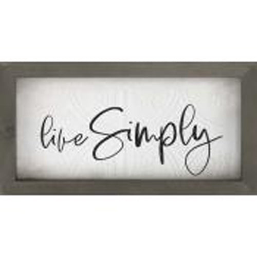 Live simply