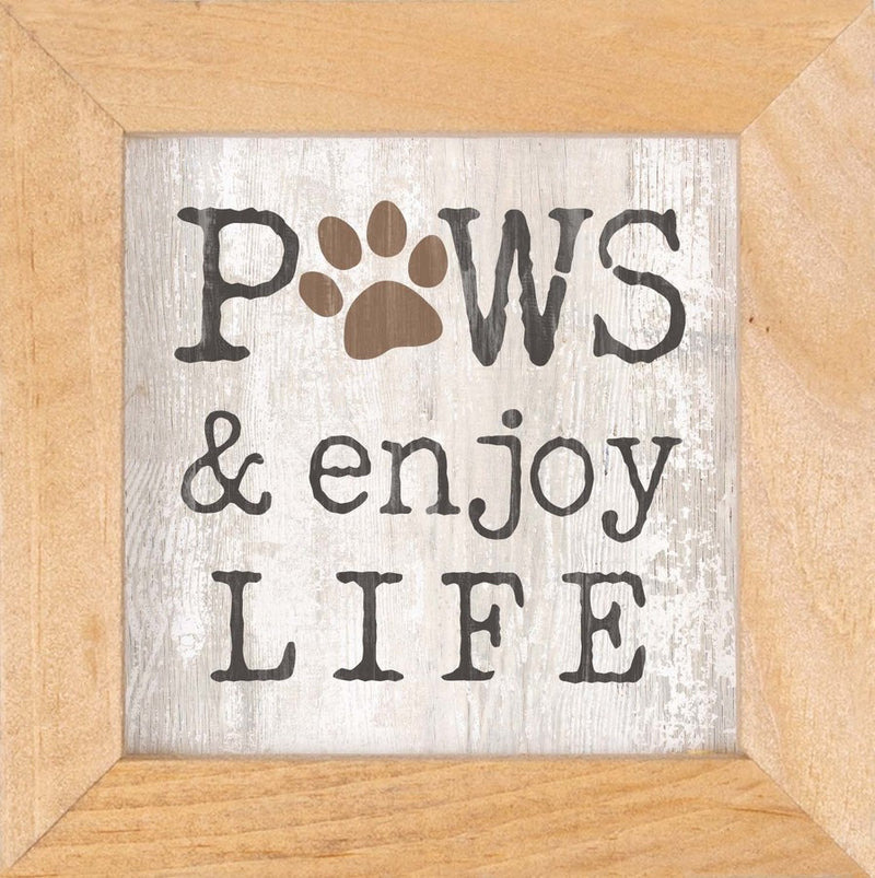 Paws and enjoy life - Framed