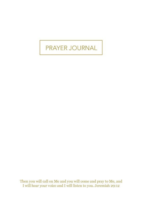 Prayer Journal -White