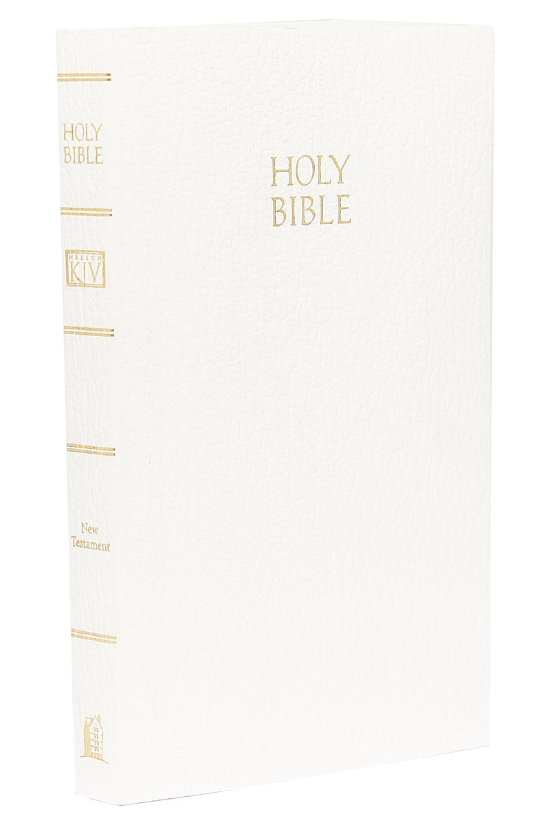 KJV Vest Pocket New Testament-White Leathersoft