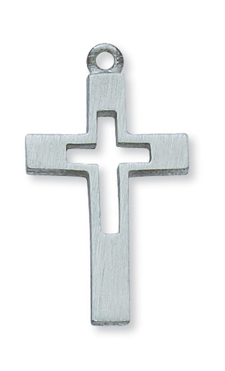 Cross in cross pewter in giftbox