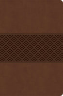 CSB Everyday Study Bible-Brown Burnished Design LeatherTouch