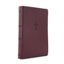 CSB Everyday Study Bible-Burgundy Cross Design LeatherTouch
