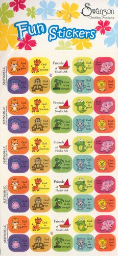 Noah's Ark - 6 sheets of 50 Stickers