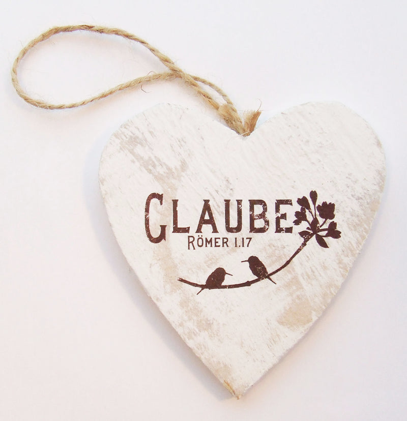 Glaube (Herzanhänger - 9,5 cm)