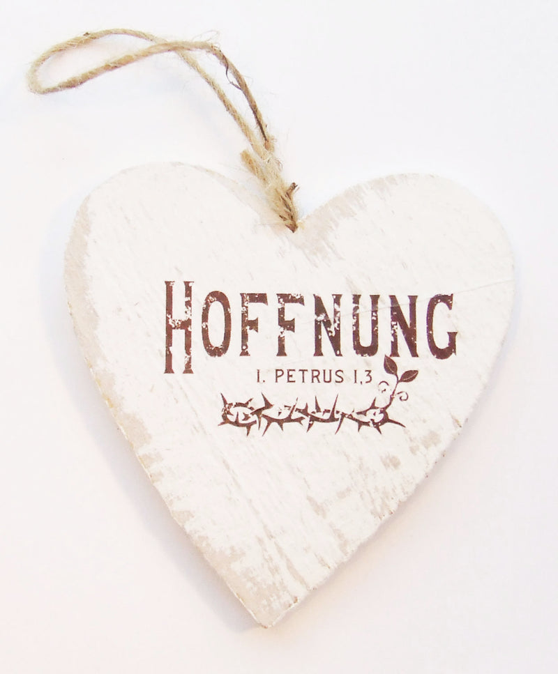 Hoffnung (Herzanhänger - 9,5 cm)