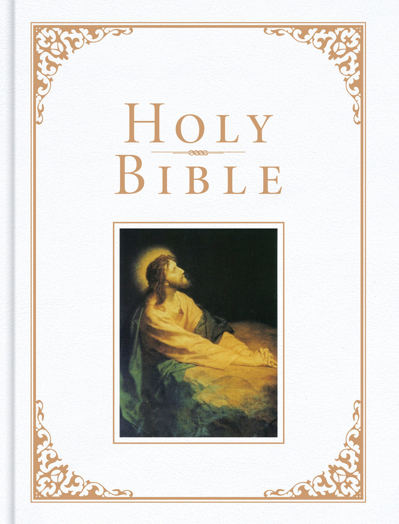 KJV Family Bible-Deluxe White Bonded Leather-Over-Board