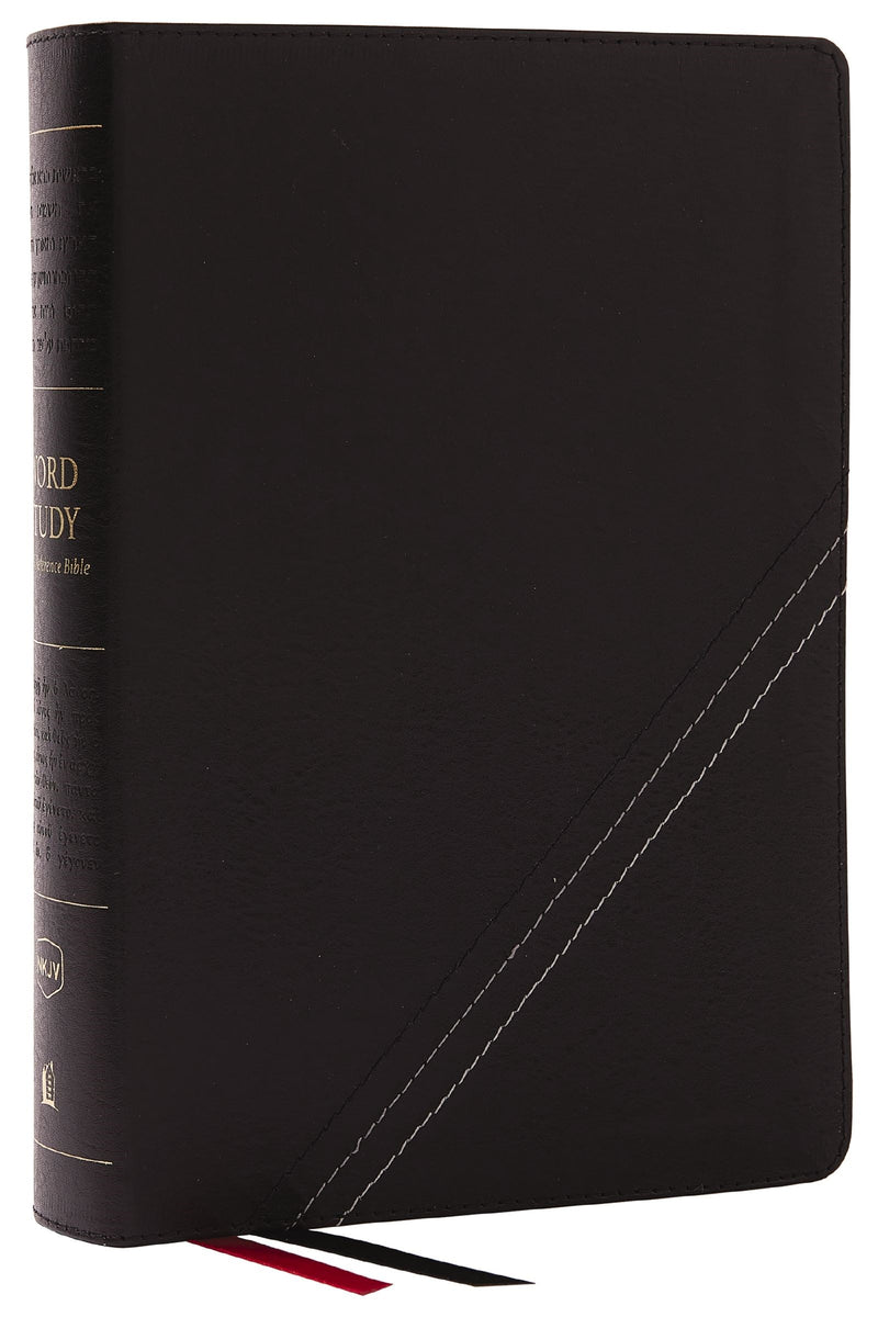 NKJV Word Study Reference Bible (Comfort Print)-Black Bonded Leather Indexed