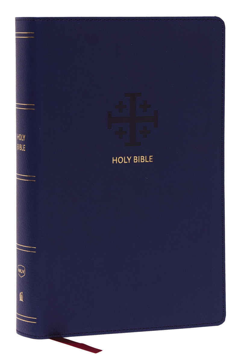 NKJV Personal Size Large Print Reference Bible (Comfort Print)-Blue Leathersoft Indexed