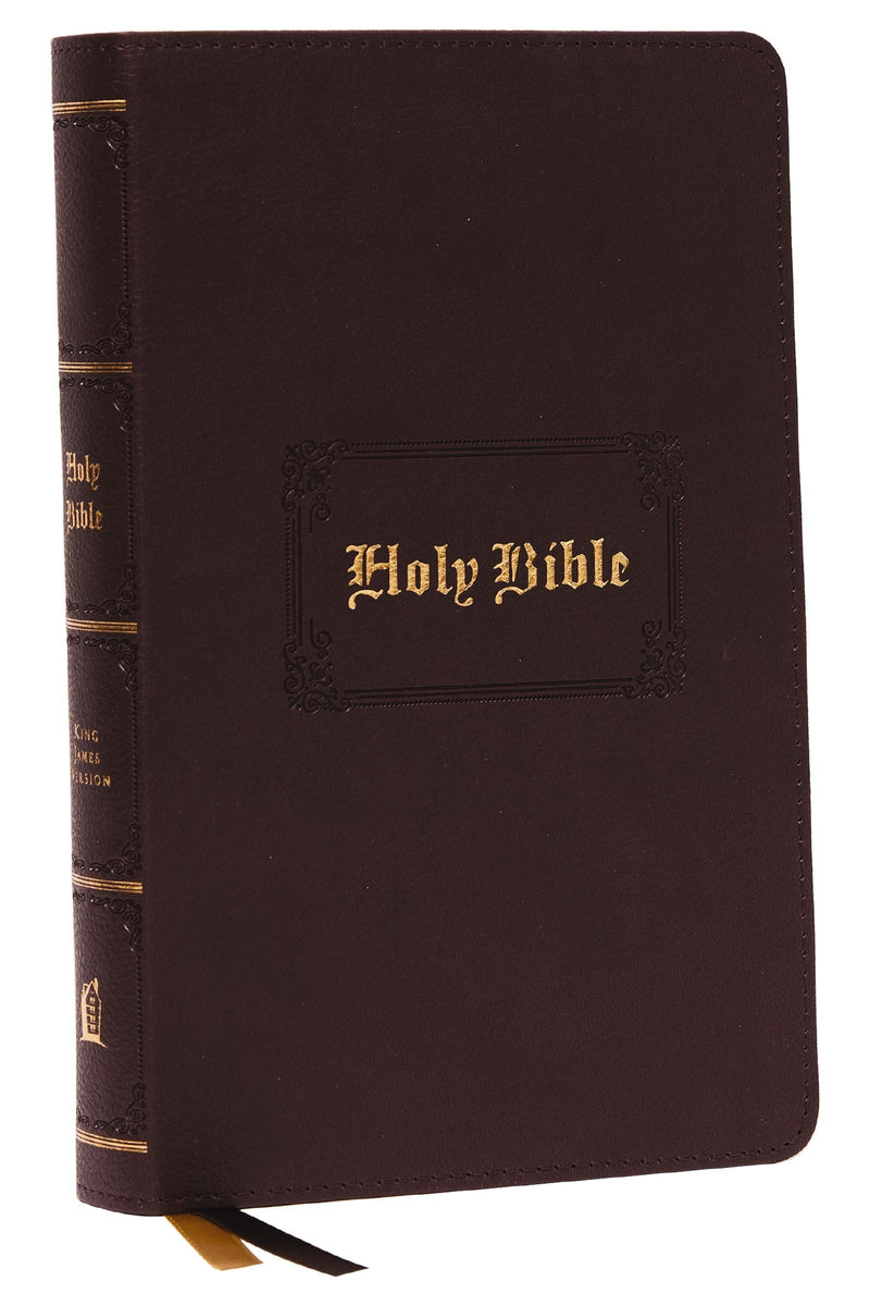 KJV Personal Size Large Print Reference Bible (Comfort Print)-Brown Leathersoft