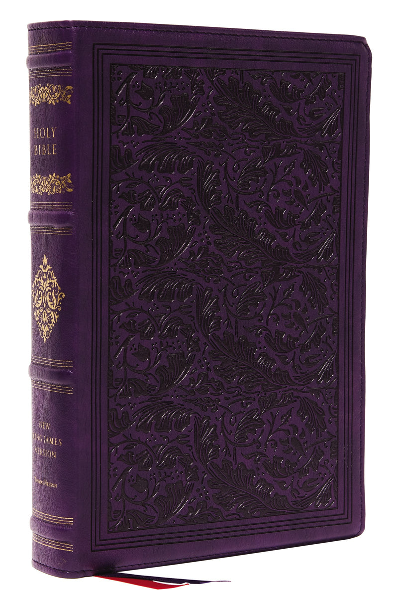 NKJV Wide-Margin Reference Bible (Comfort Print)-Purple Leathersoft